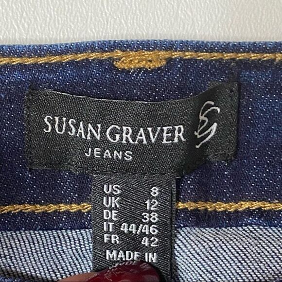 Susan Graver | High Rise Boot Jeans with Raw Hem - Picture 3 of 7